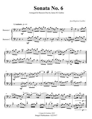 Loeillet: Sonata No. 6 for Bassoon Duo