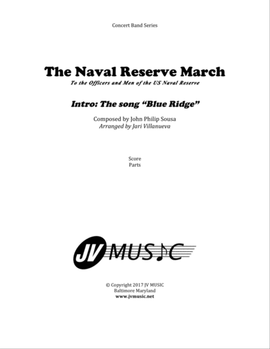 Naval Reserve March for Concert Band by Sousa Concert Band scores gallery preview page 1