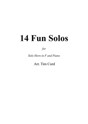 Book cover for 14 Fun Solos for Horn in F and Piano