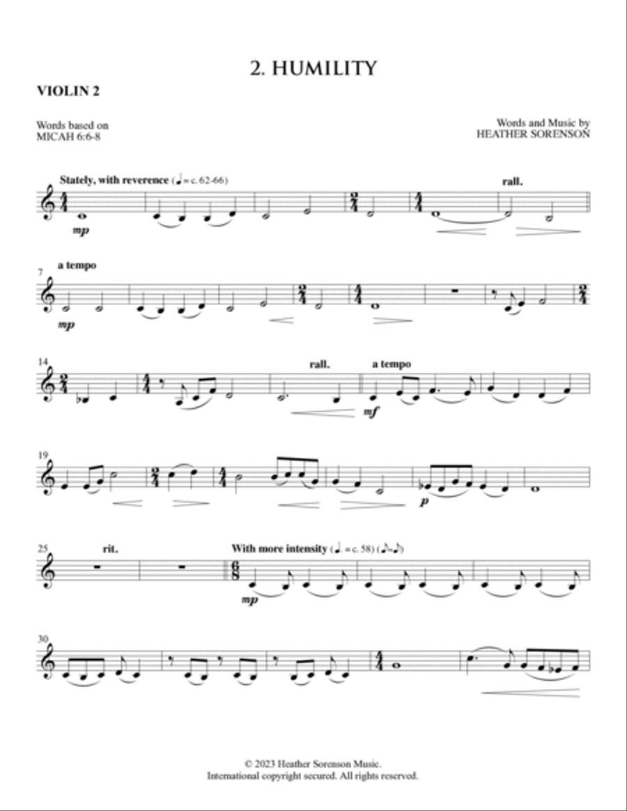 These Ancient Words - Violin 2 Choir scores gallery preview page 3