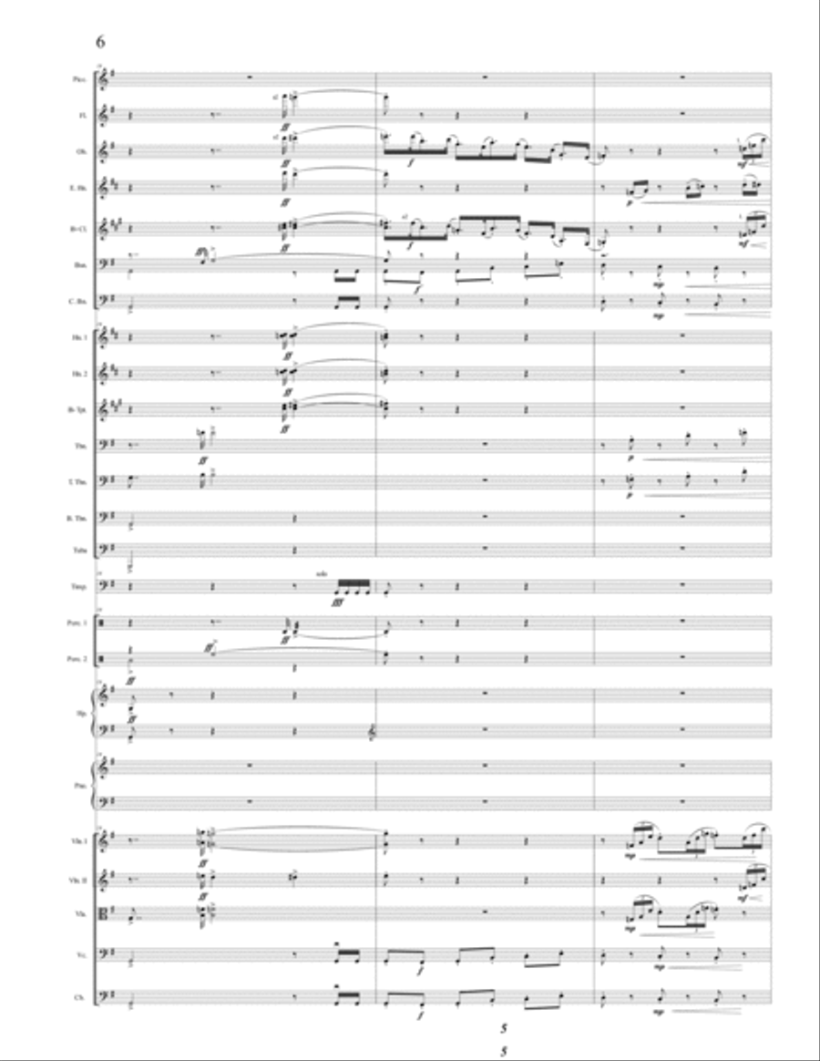 A. Arensky - Suite #1 in F major, op. 15, #3. Polonaise, Orchestrated by A. Leytush Full Orchestra scores gallery preview page 6