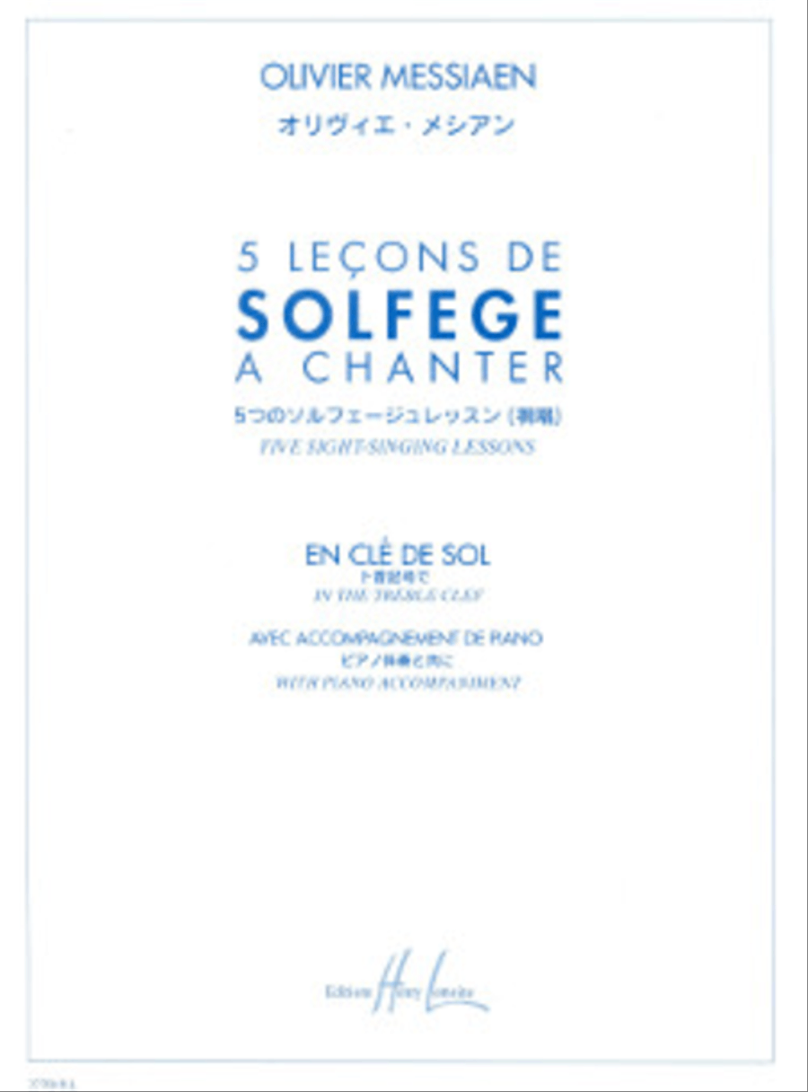 Lecons de solfege a chanter (5) Score scores gallery preview page 1