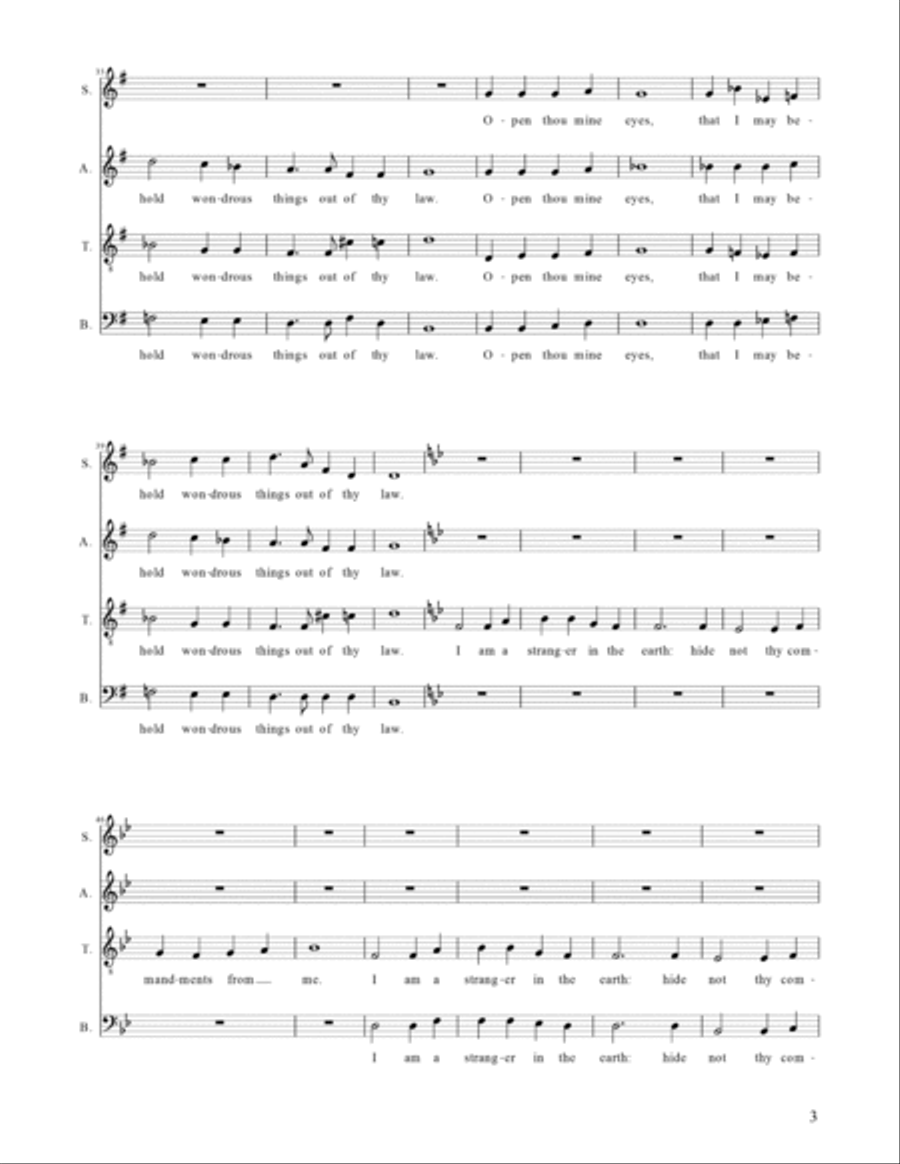 Psalm 119 Gimel 4-Part scores gallery preview page 4