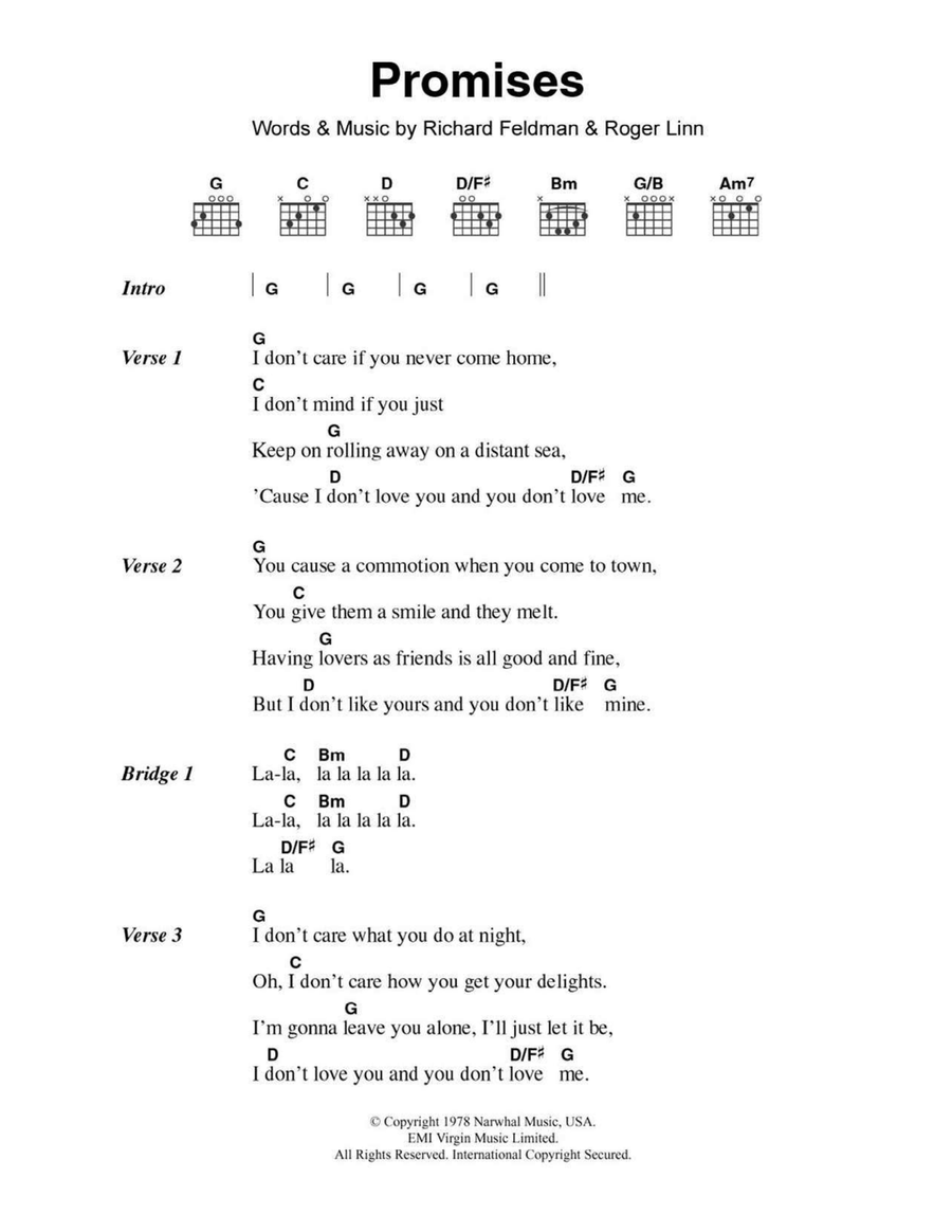 Promises Acoustic Guitar scores gallery preview page 1
