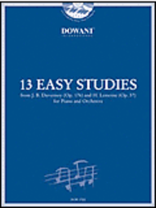 Book cover for 13 Easy Studies by Duvernoy (Op. 176) and Lemoine (Op. 37) for Piano and Orchestra
