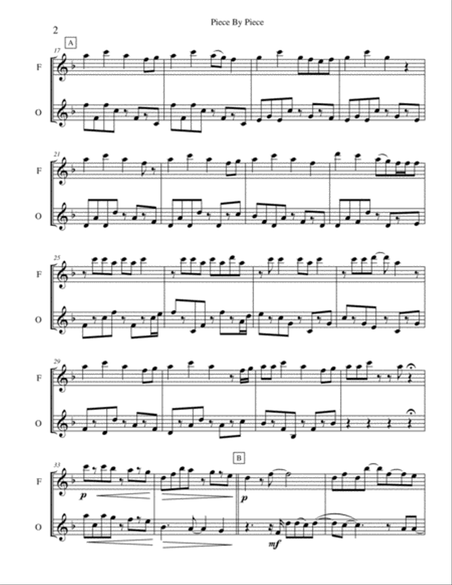 Piece By Piece Piece By Piece Woodwind Duet scores gallery preview page 2