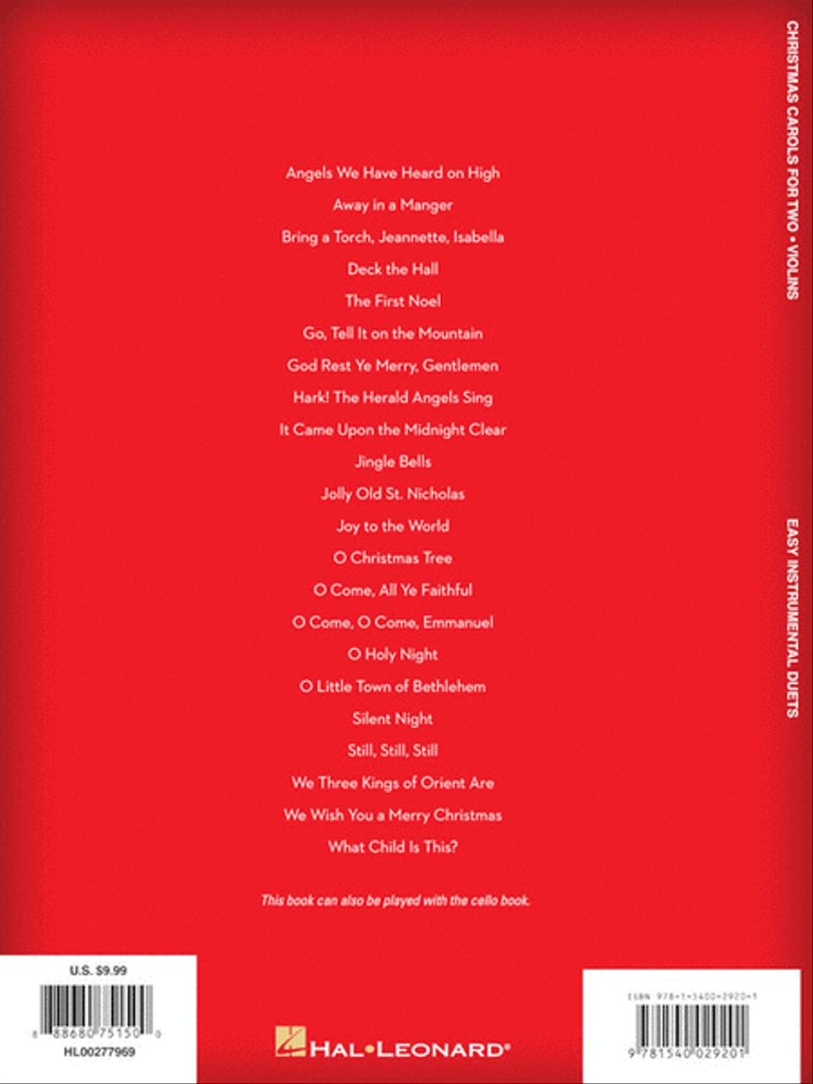Christmas Carols for Two Violins String Duet scores gallery preview page 5