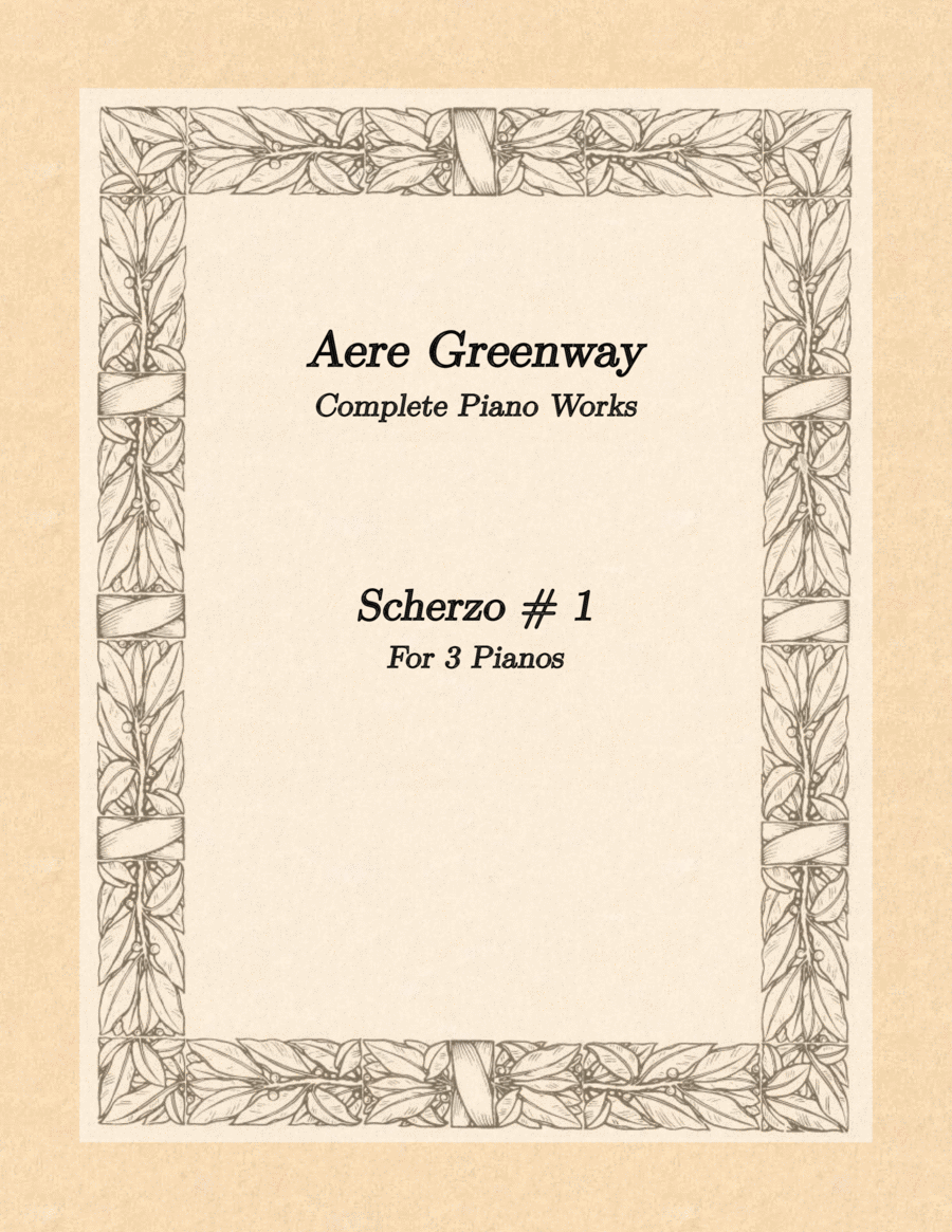 Scherzo # 1, for 3 Pianos Small Ensemble scores gallery preview page 1