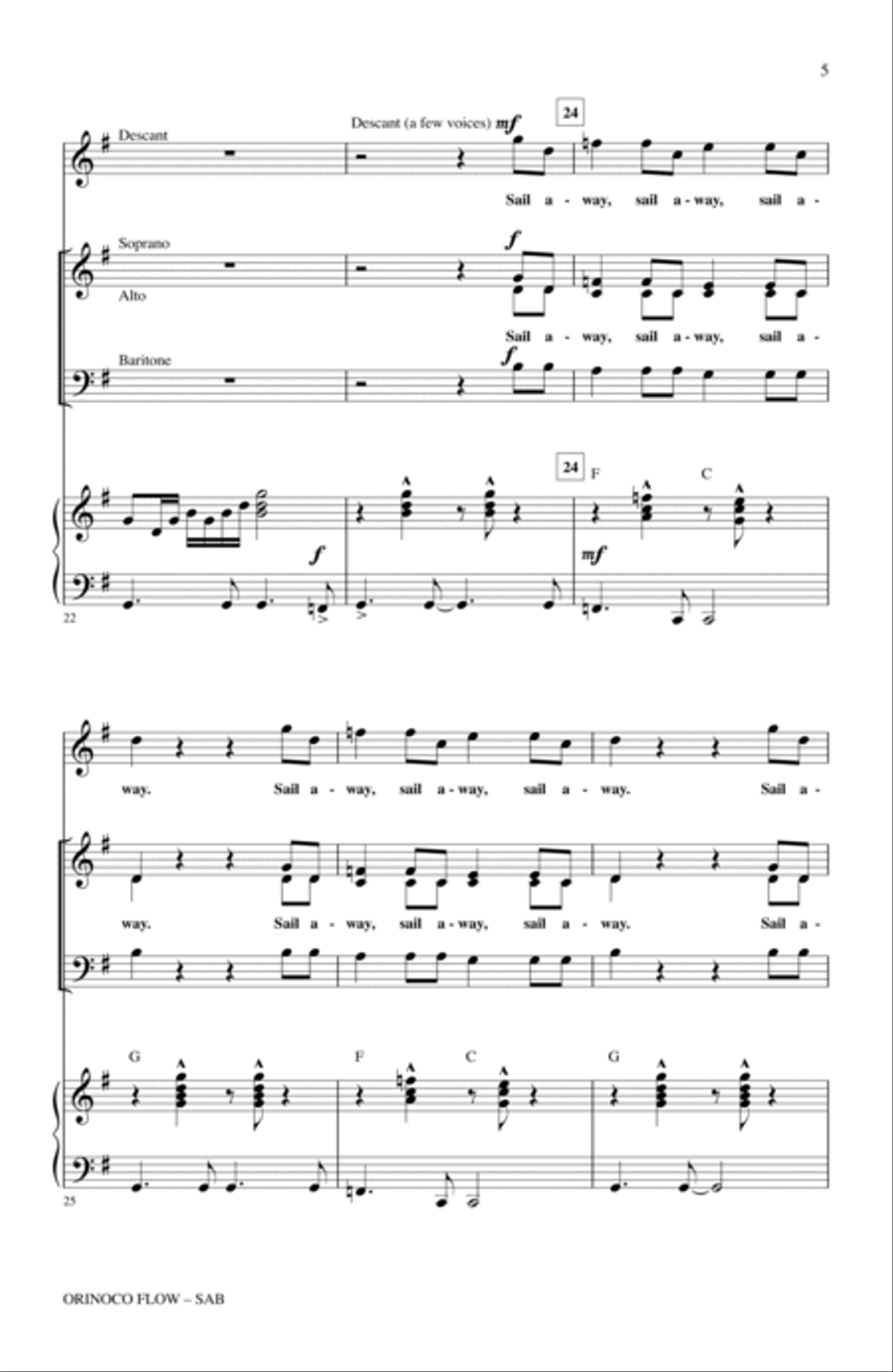 Orinoco Flow (arr. Kirby Shaw) 3-Part scores gallery preview page 4
