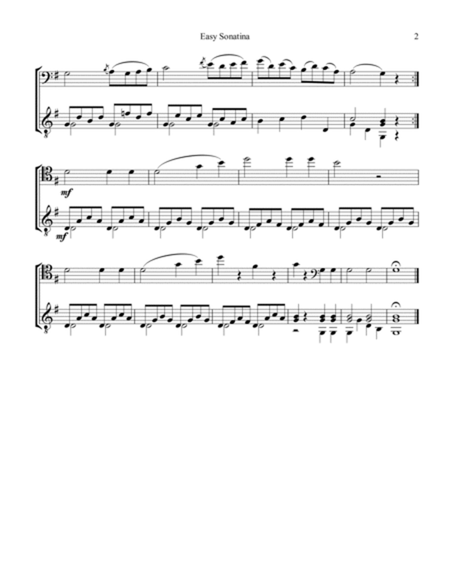 Easy Sonatina No. 37 for cello and guitar image number null