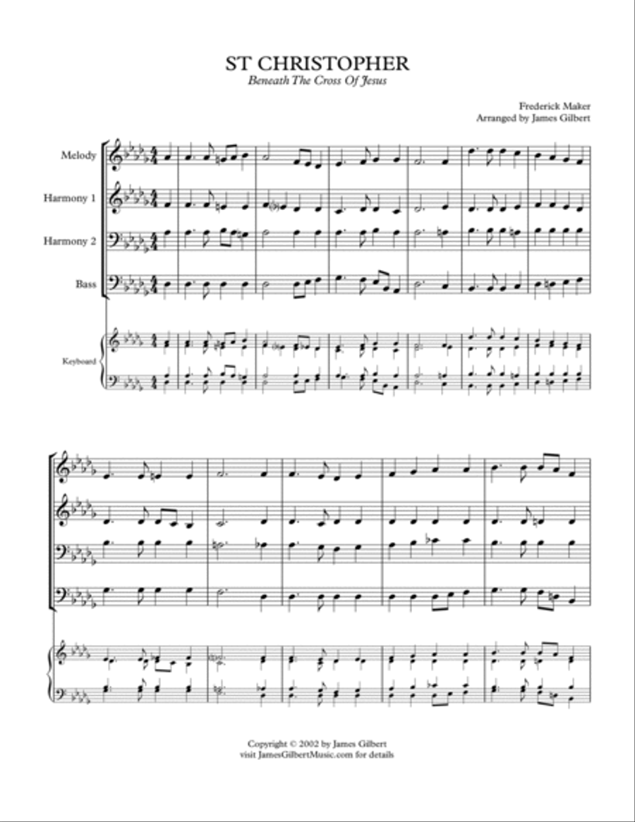 ST CHRISTOPHER (Beneath The Cross Of Jesus) Small Ensemble scores gallery preview page 2
