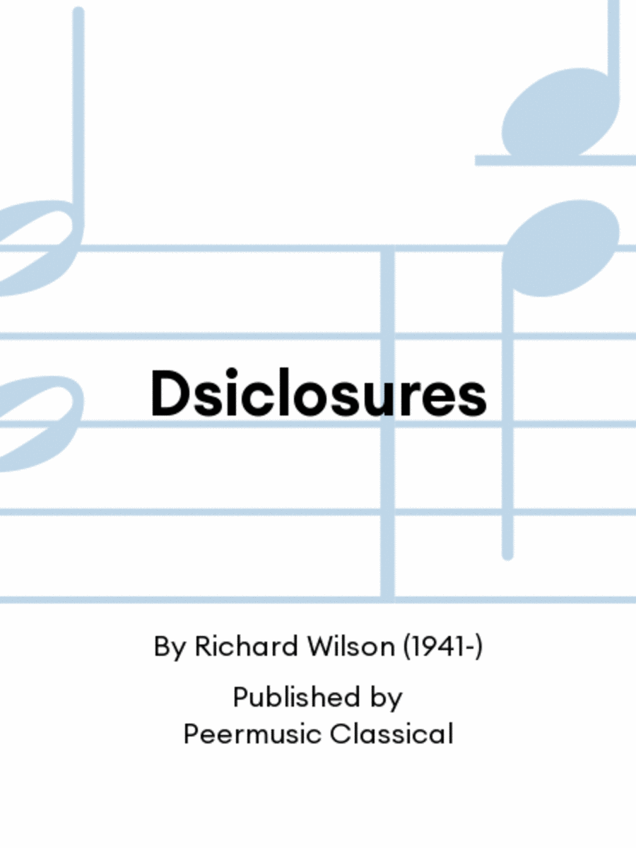 Dsiclosures Chamber Music scores gallery preview page 1