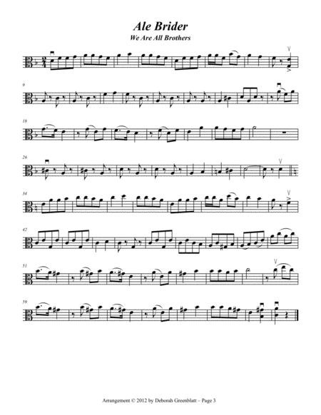 Klezmer Trios for Strings - Viola B