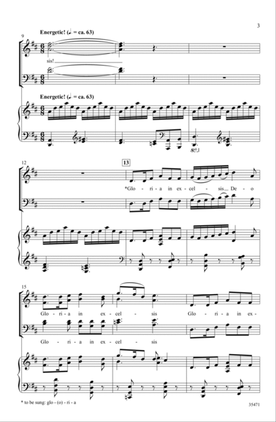 Gloria 4-Part scores gallery preview page 2