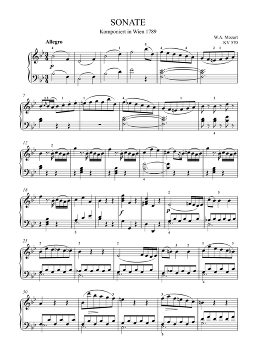 Mozart - Sonata in B flat Major K.570