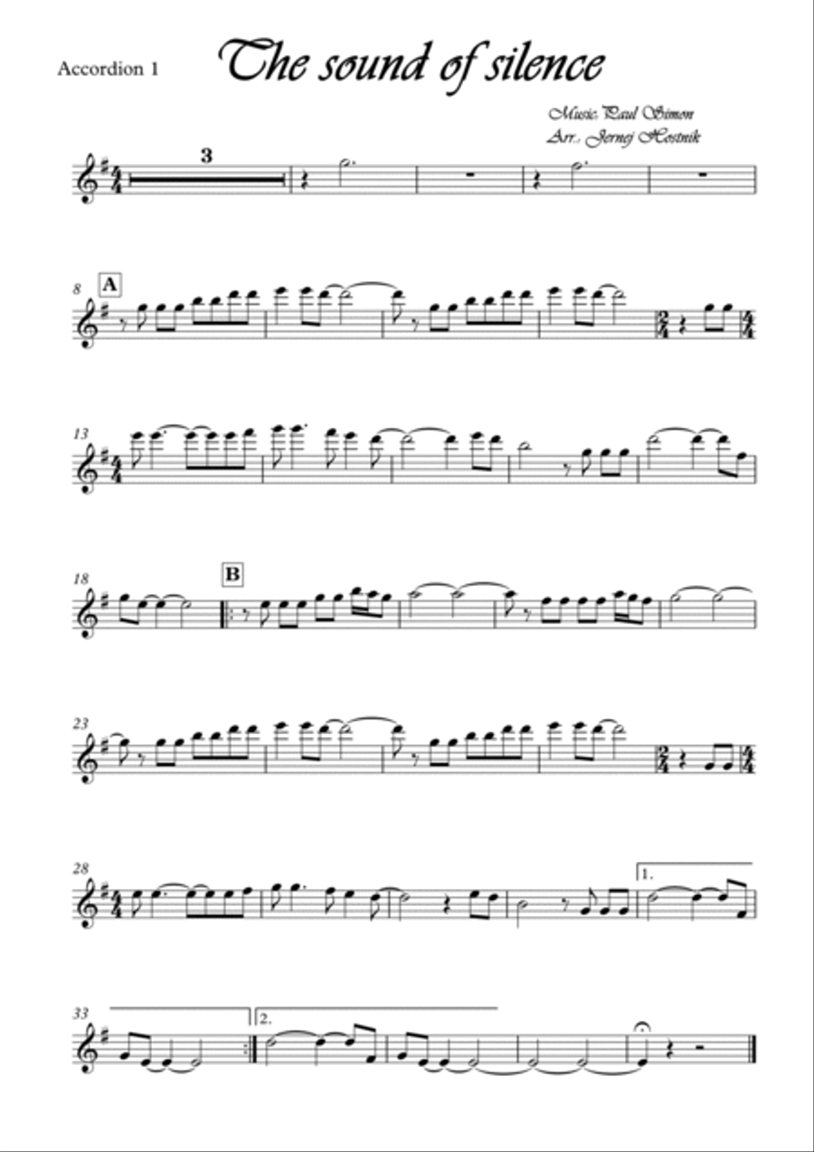 The Sound Of Silence The Sound Of Silence Small Ensemble scores gallery preview page 5