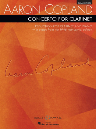Book cover for Concerto for Clarinet and String Orchestra with harp and piano