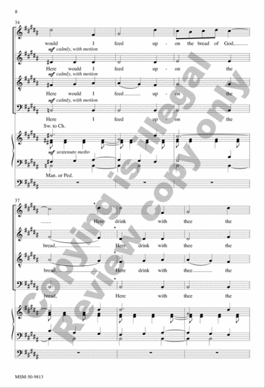 This Is the Hour of Banquet and of Song 4-Part scores gallery preview page 8