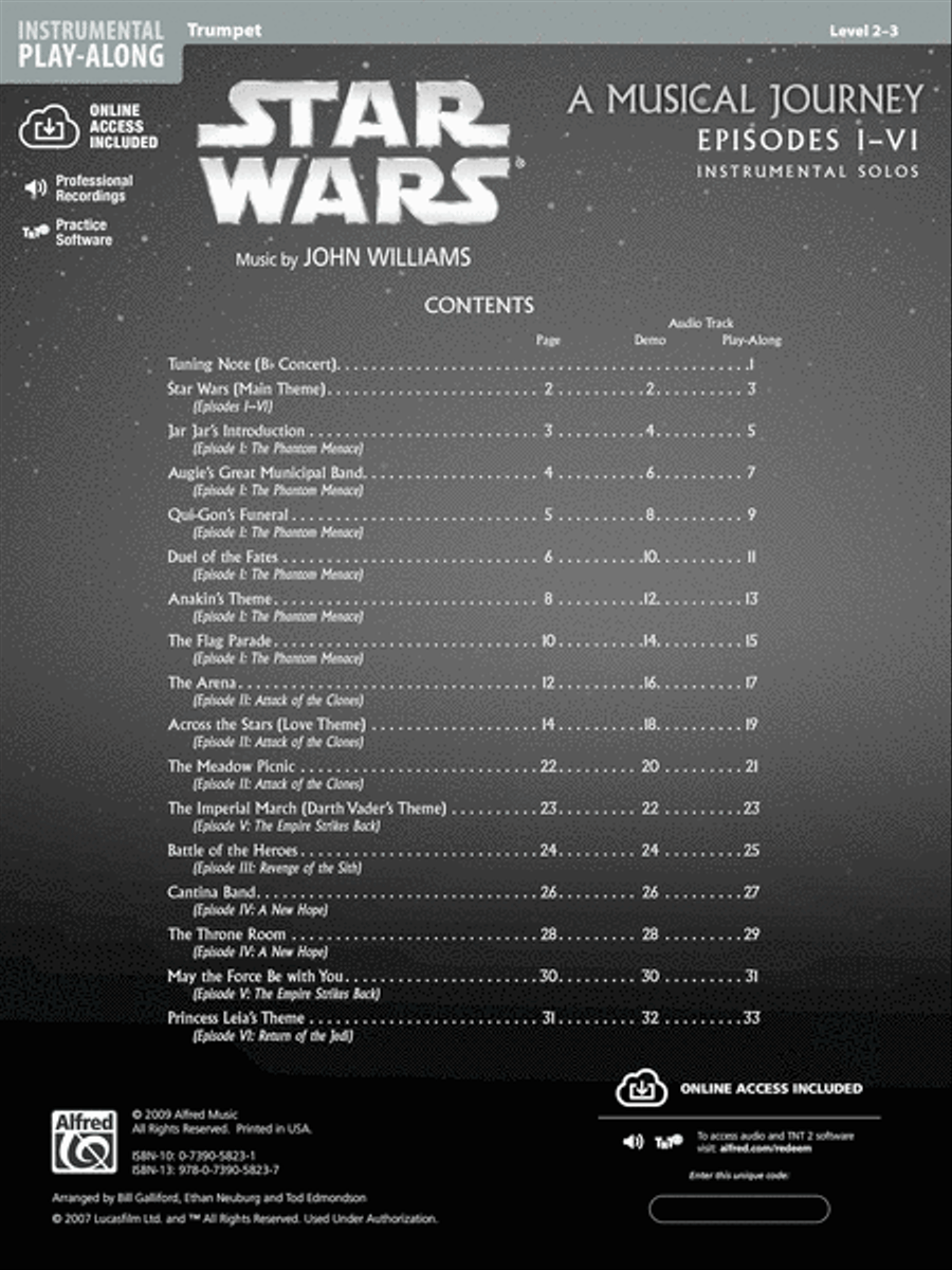 Star Wars I-VI Instrumental Solos - Trumpet image number null