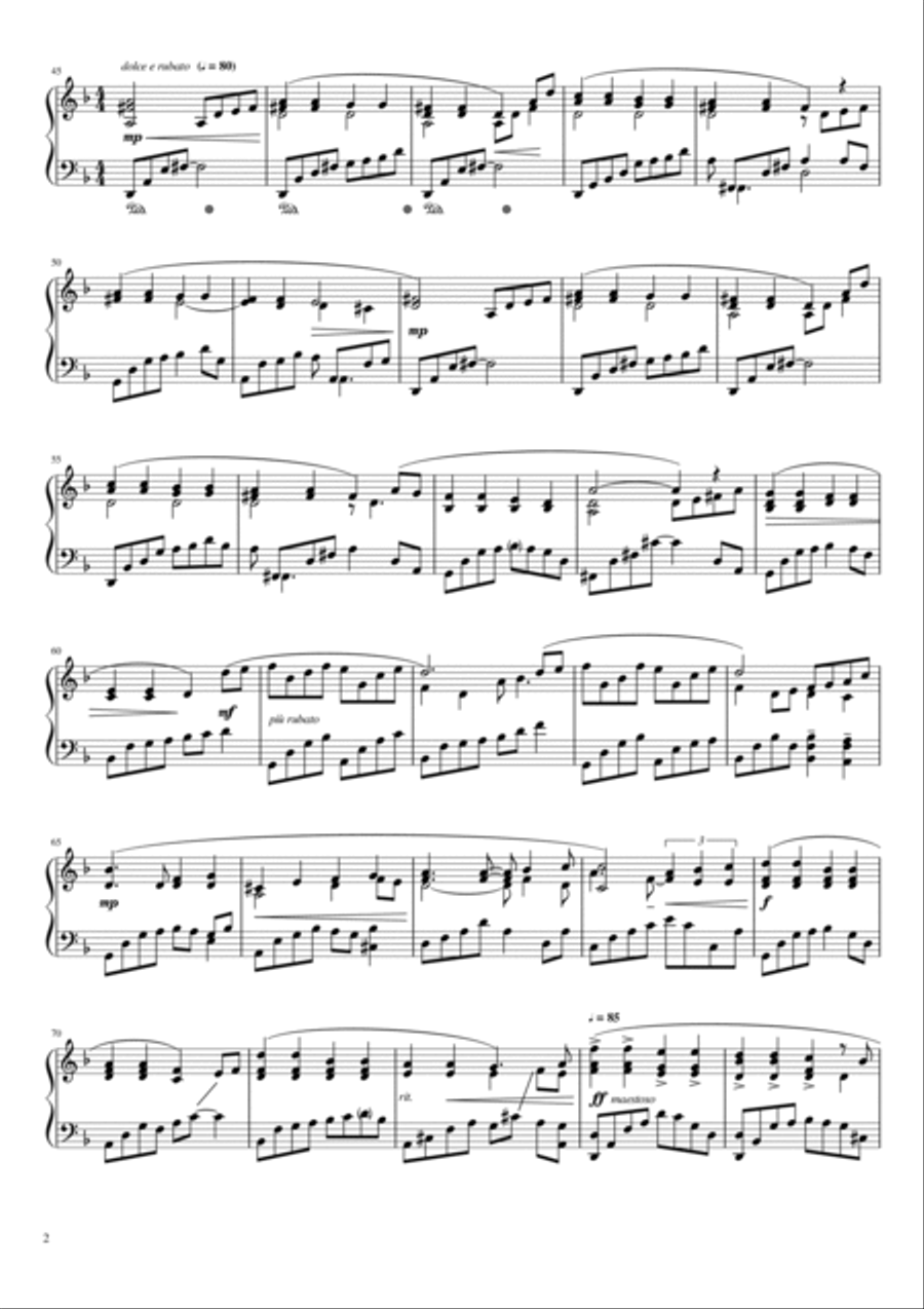 Nocturne Vent (Op.79, No.2) Piano Solo scores gallery preview page 2