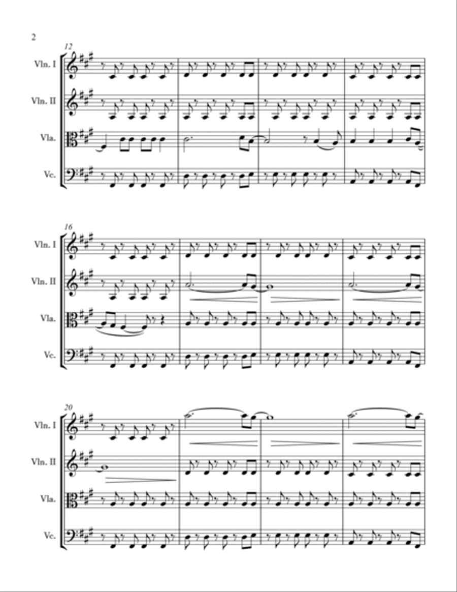 Viva La Vida String Quartet scores gallery preview page 2
