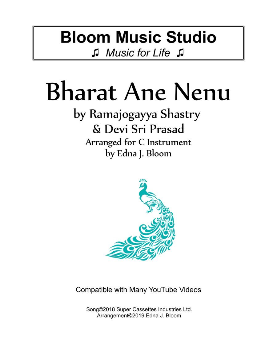 Bharat Ane Nenu (the Song Of Bharat) Small Ensemble scores gallery preview page 1