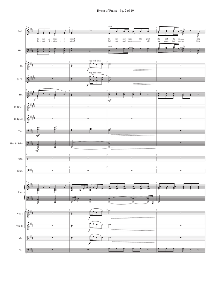 Hymn Of Praise - Full Score Choir scores gallery preview page 2