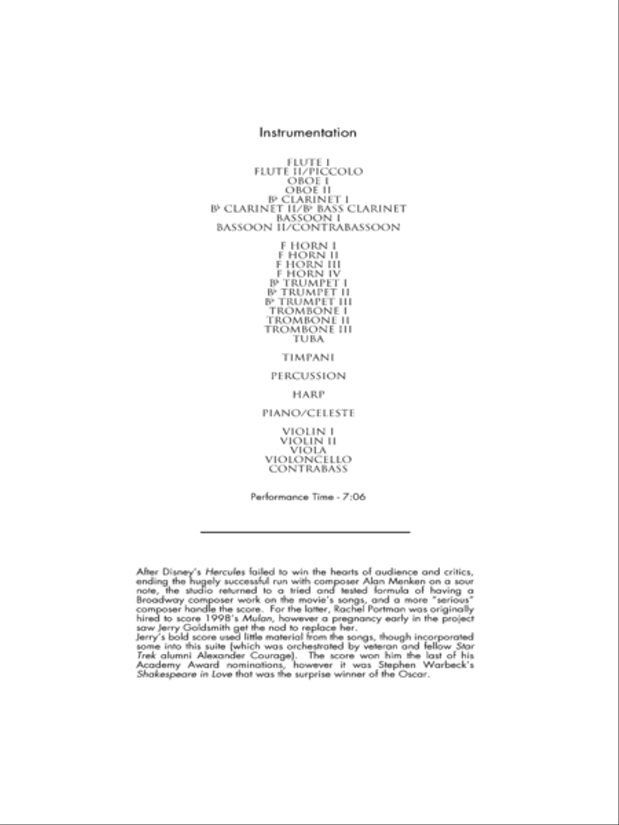 Suite From Mulan - Score Only Full Orchestra scores gallery preview page 2