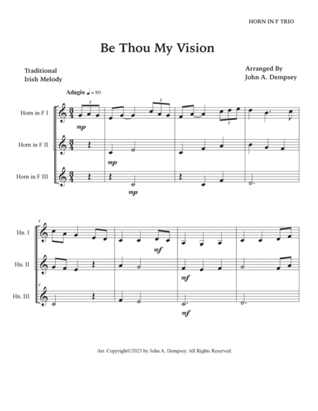 Be Thou My Vision (Horn in F Trio) image number null