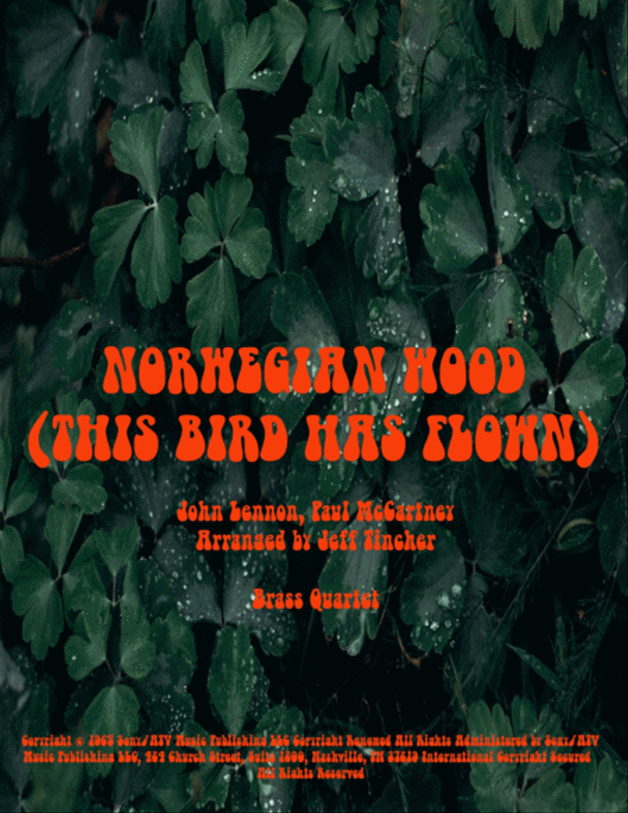 Norwegian Wood (this Bird Has Flown) Brass Ensemble scores gallery preview page 1