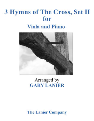 Book cover for Gary Lanier: 3 HYMNS of THE CROSS, Set II (Duets for Viola & Piano)