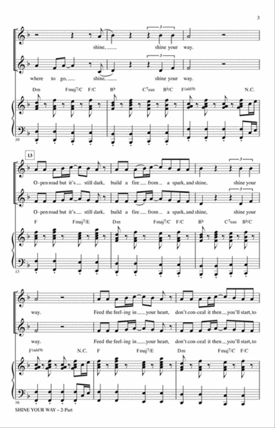 Shine Your Way (from The Croods) 2-Part scores gallery preview page 3