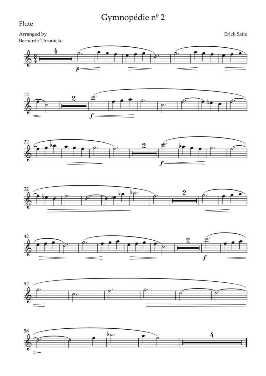 Gymnopédie nº2 - For Flute image number null