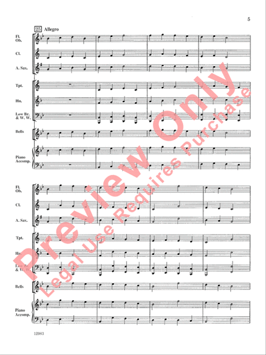 Chant and Canon Concert Band scores gallery preview page 6