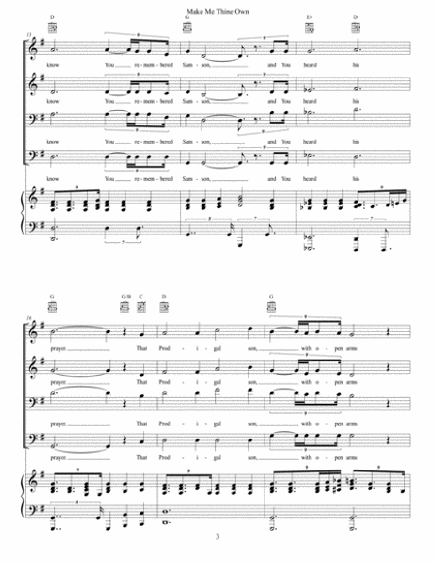 Make Me Thine Own Concert Band scores gallery preview page 3