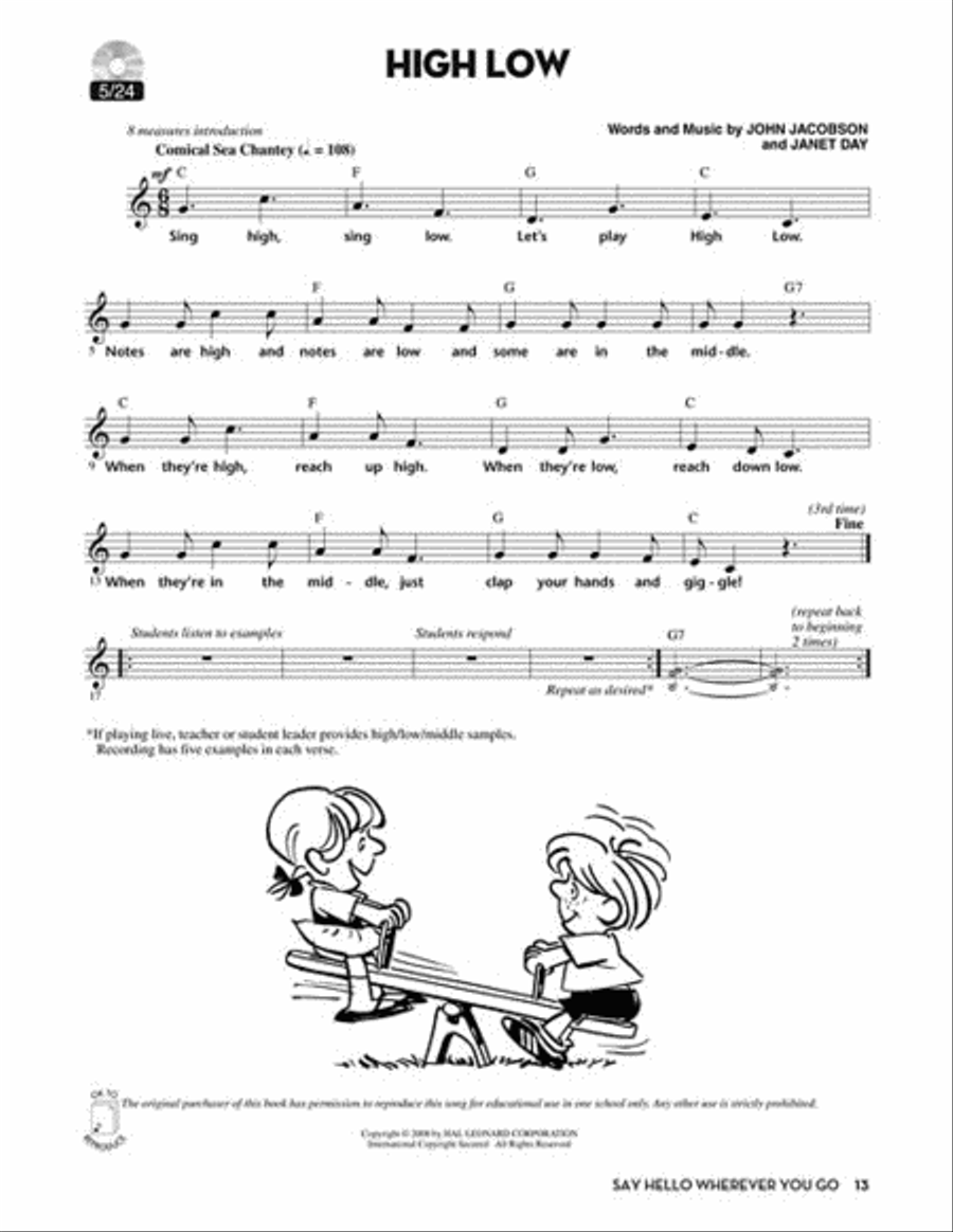 Say Hello Wherever You Go Choir scores gallery preview page 3