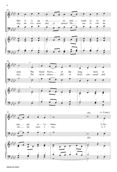 Go Forth and Preach the Gospel I Sing the Mighty Power of God (Downloadable Choral Score)