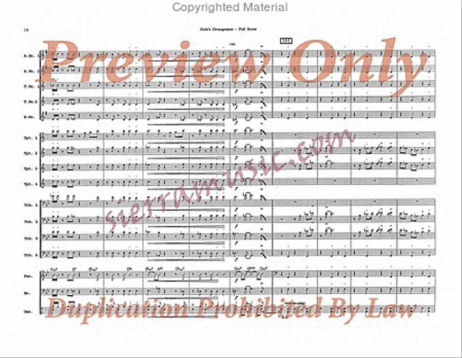 Slide's Derangement Big Band scores gallery preview page 17