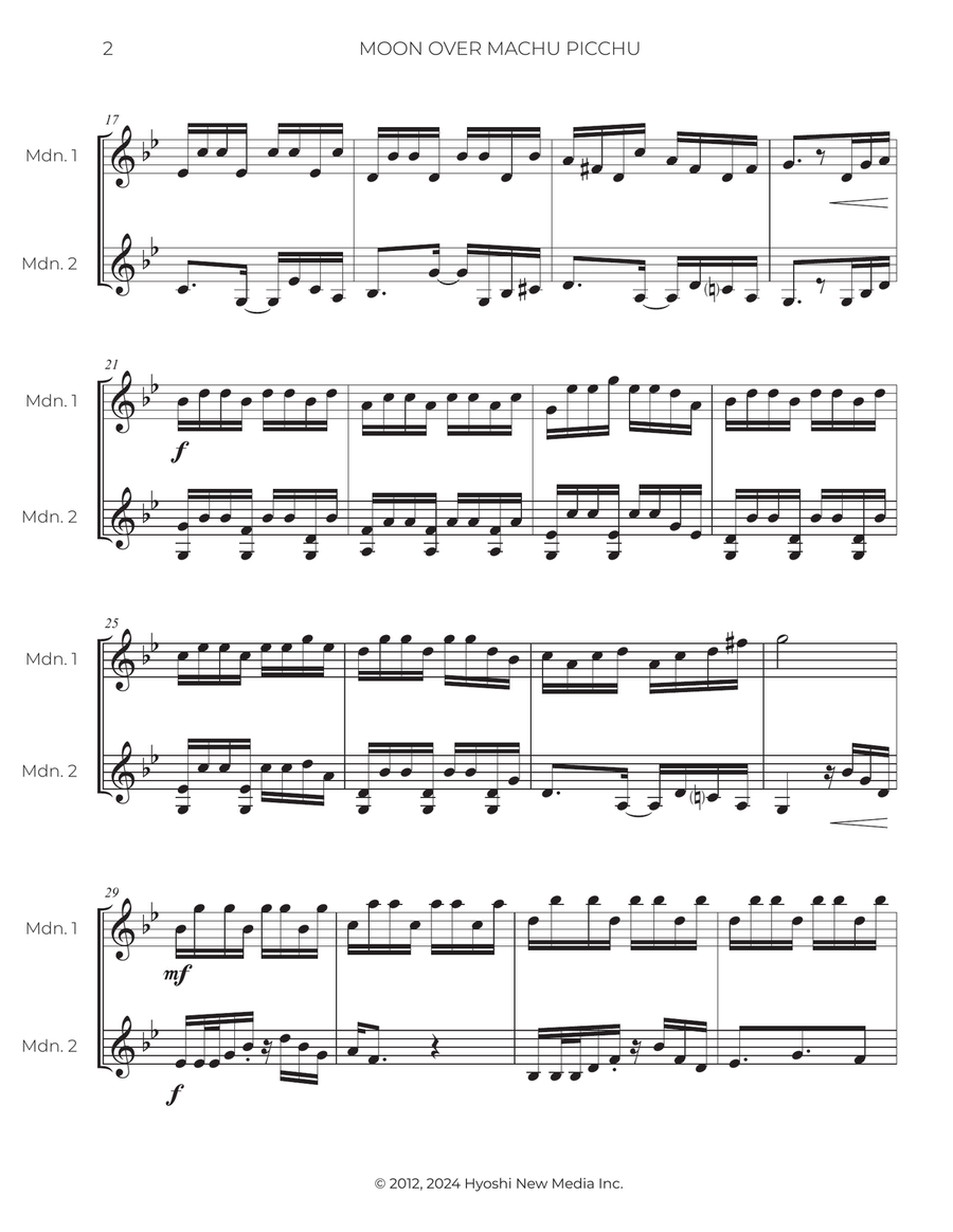 Moon over Machu Picchu Chamber Music scores gallery preview page 3