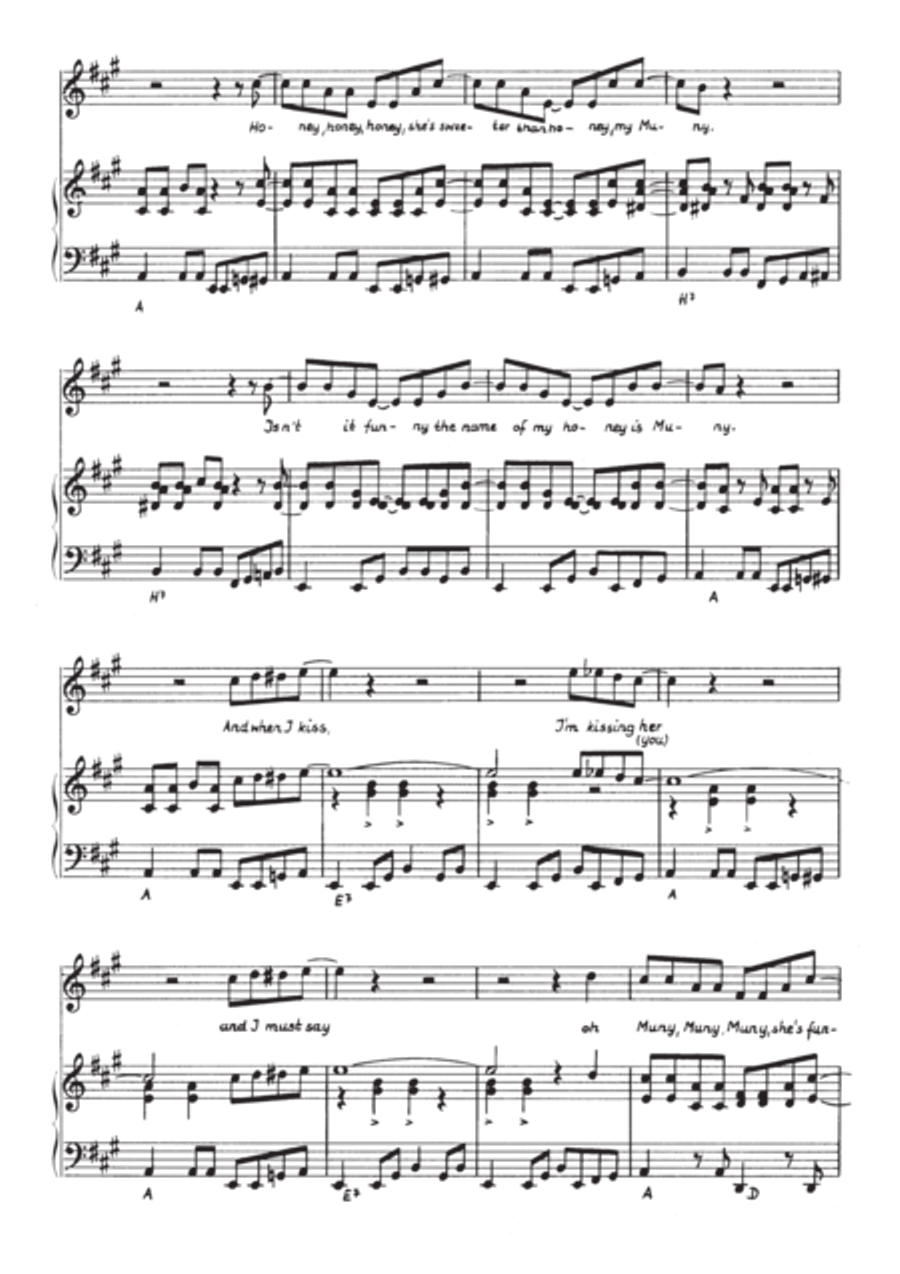 Muny, Muny, Muny Muny, Muny, Muny Piano, Vocal scores gallery preview page 4