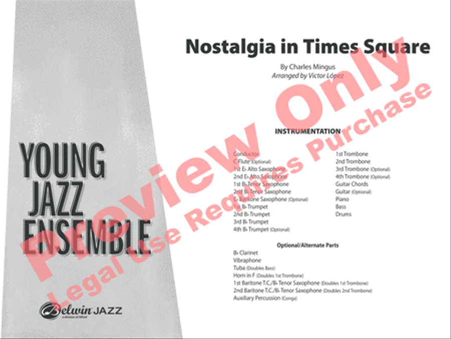 Nostalgia in Times Square Jazz Ensemble scores gallery preview page 2