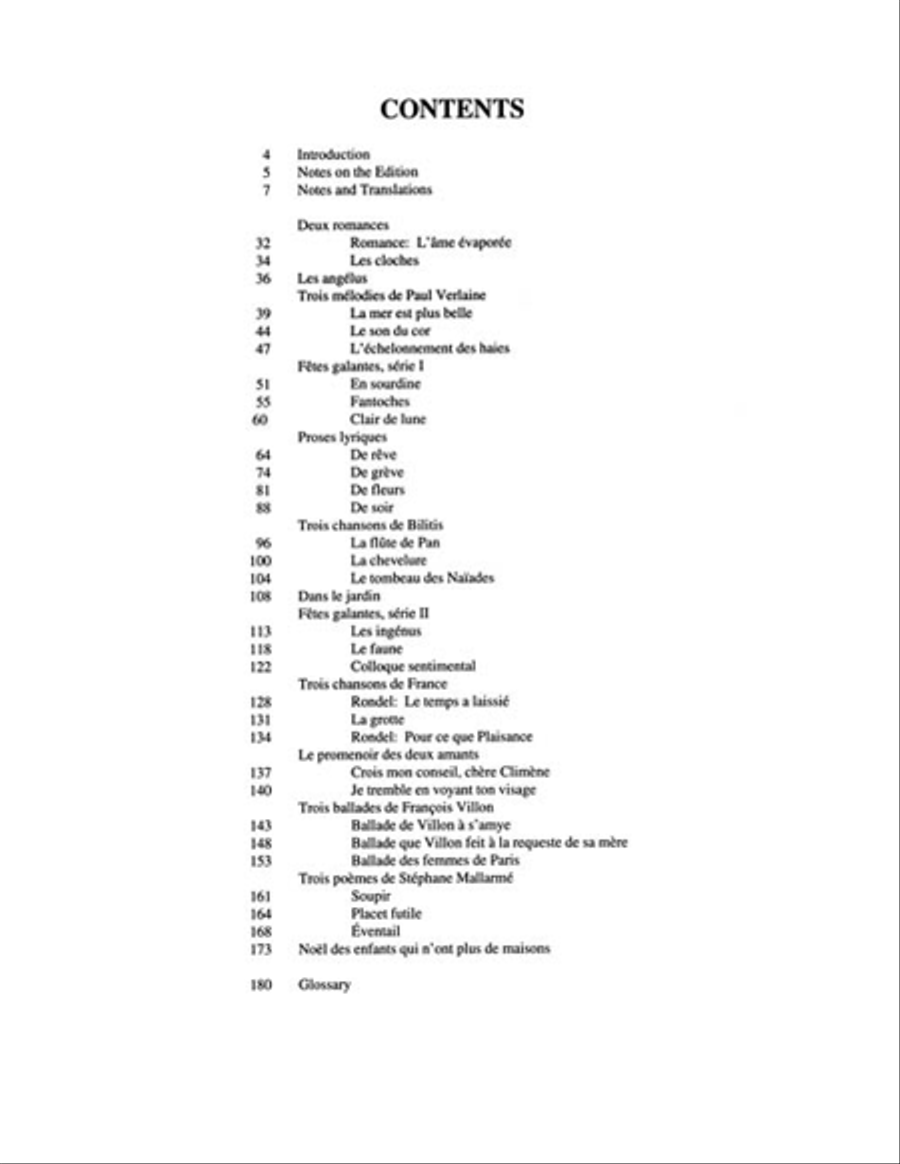 Songs of Claude Debussy – Volume II Medium Voice scores gallery preview page 3