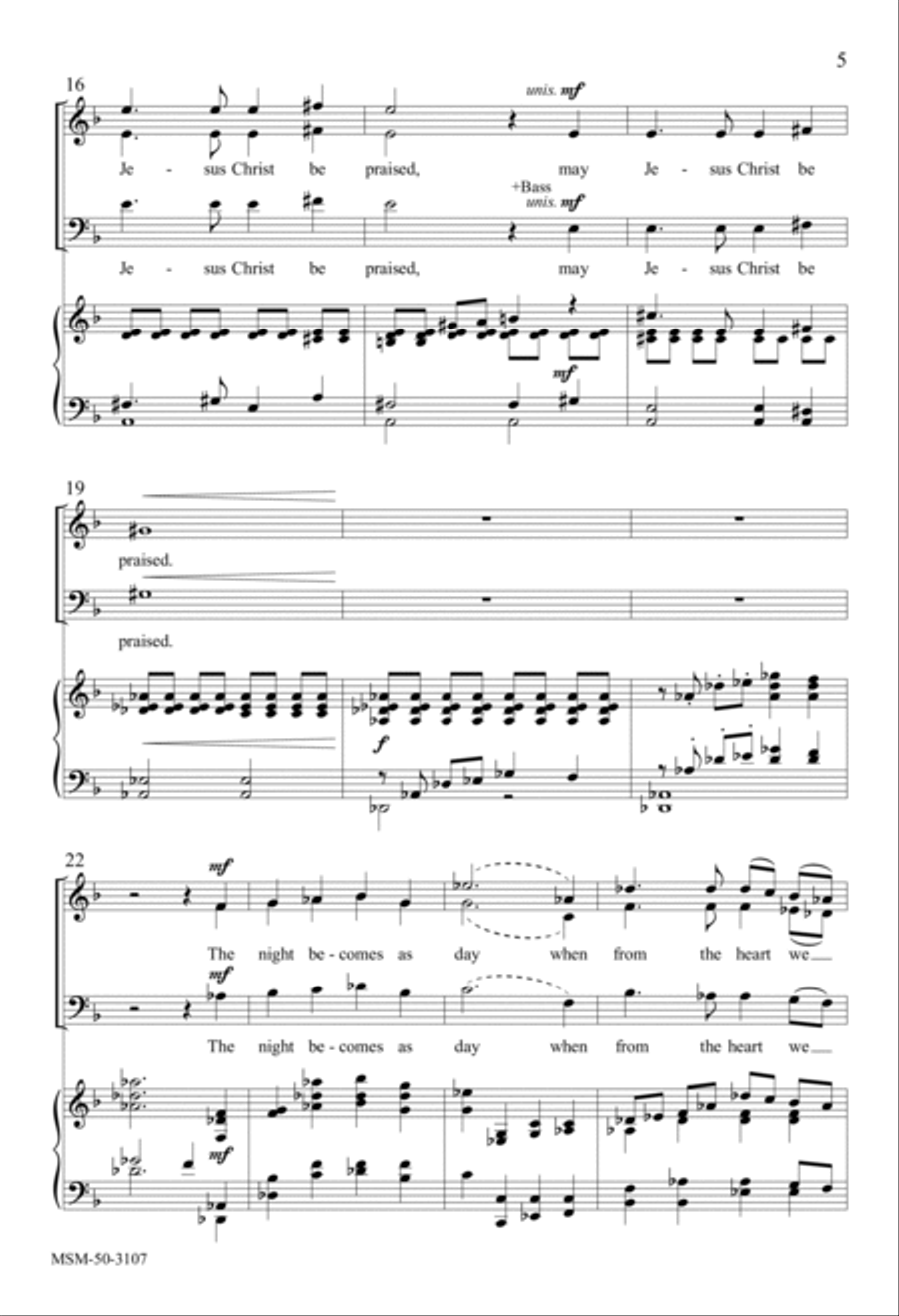 May Jesus Christ Be Praised 4-Part scores gallery preview page 5