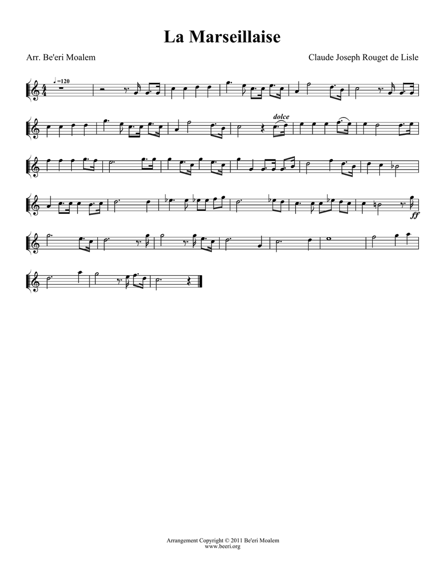 La Marseillaise for string quartet String Quartet scores gallery preview page 4
