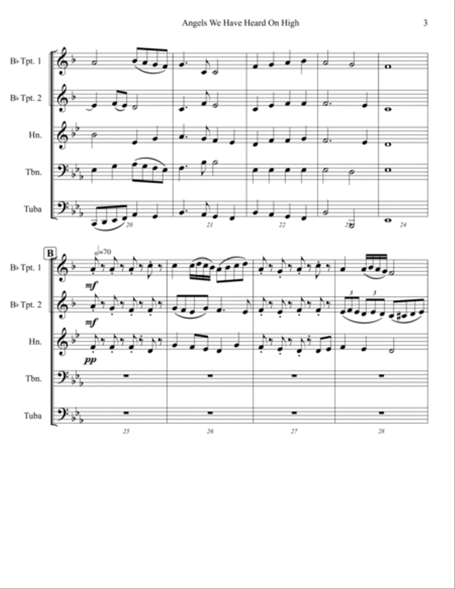 Angels We Have Heard On High Brass Ensemble scores gallery preview page 5