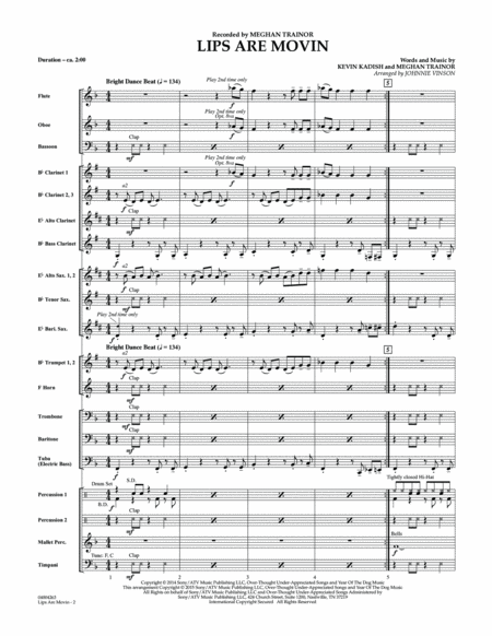 Lips Are Movin' - Conductor Score (Full Score)