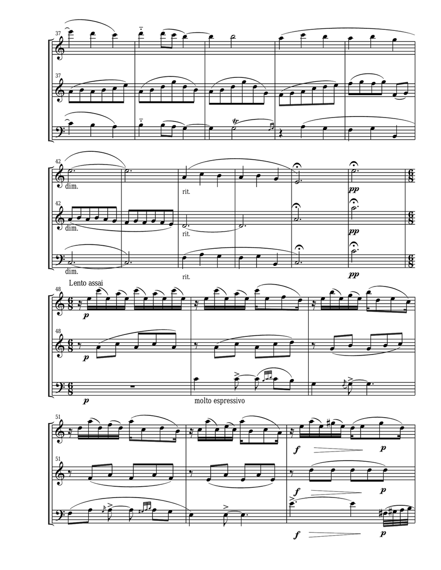 Oriental by Granados for flute, oboe, and bassoon trio Woodwind Trio scores gallery preview page 3