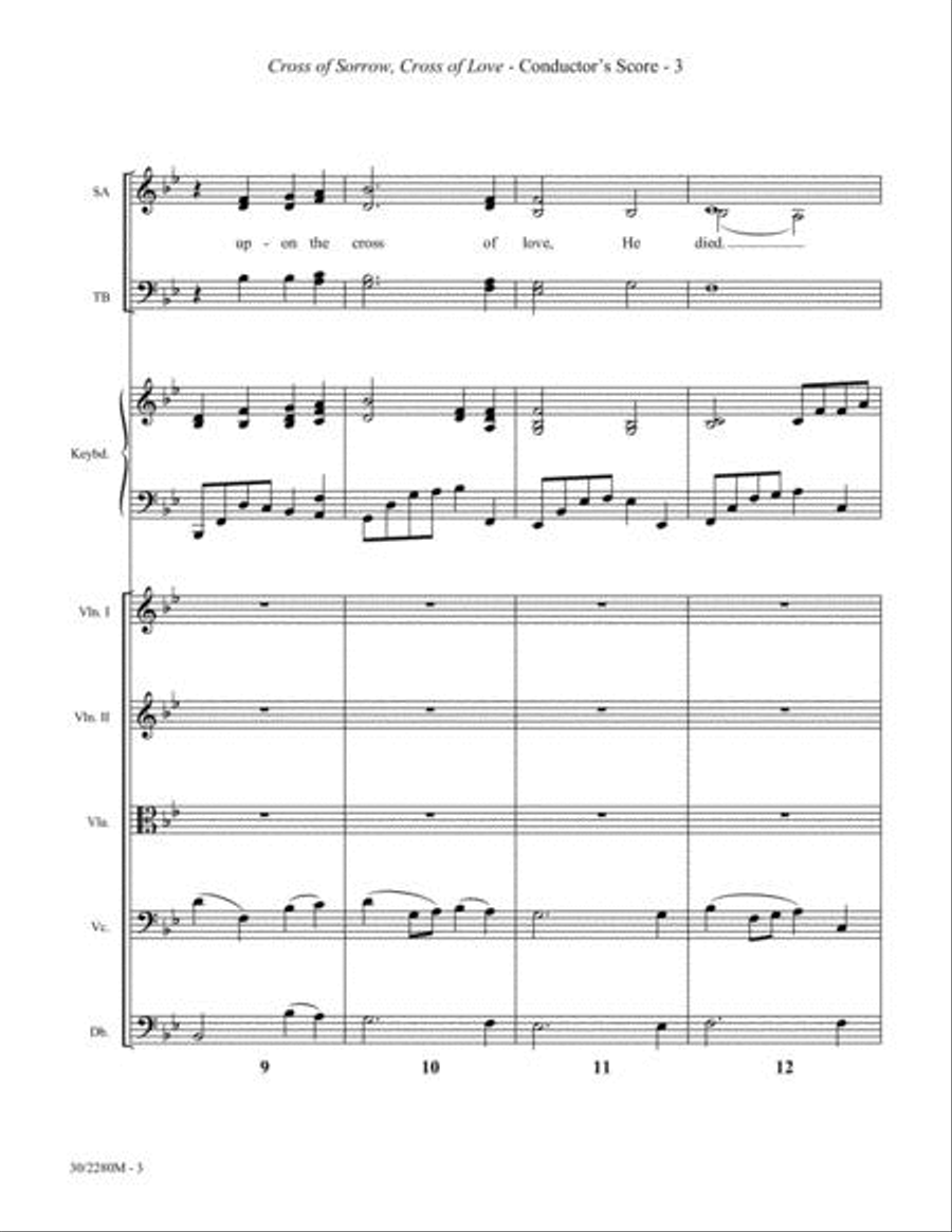 Cross of Sorrow, Cross of Love - String Orchestra Score and Parts Choir scores gallery preview page 4