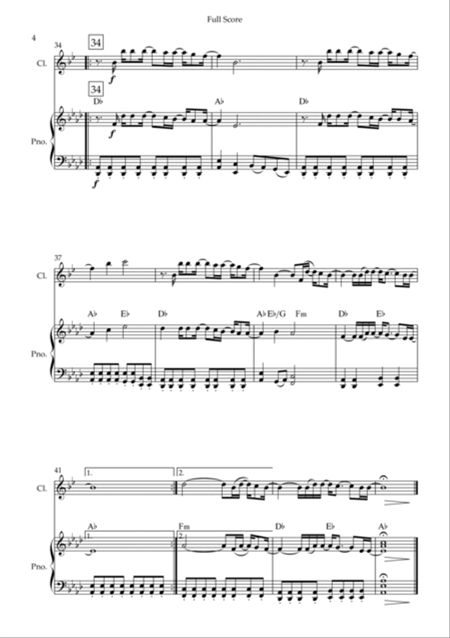 Goodness Of God Goodness Of God B-Flat Clarinet scores gallery preview page 4