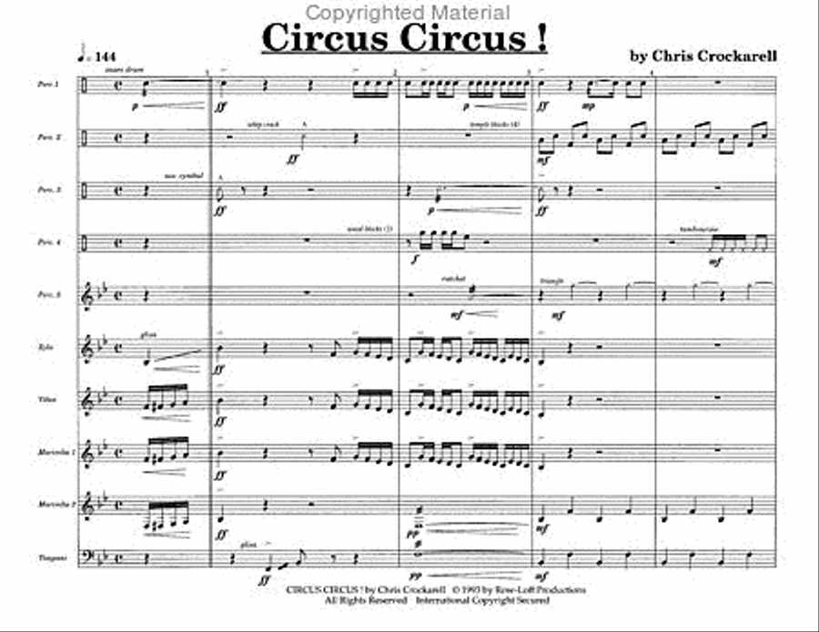 Circus Circus ! Percussion Ensemble scores gallery preview page 2